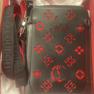 Red/black Christian Loubitin bag w/ strap